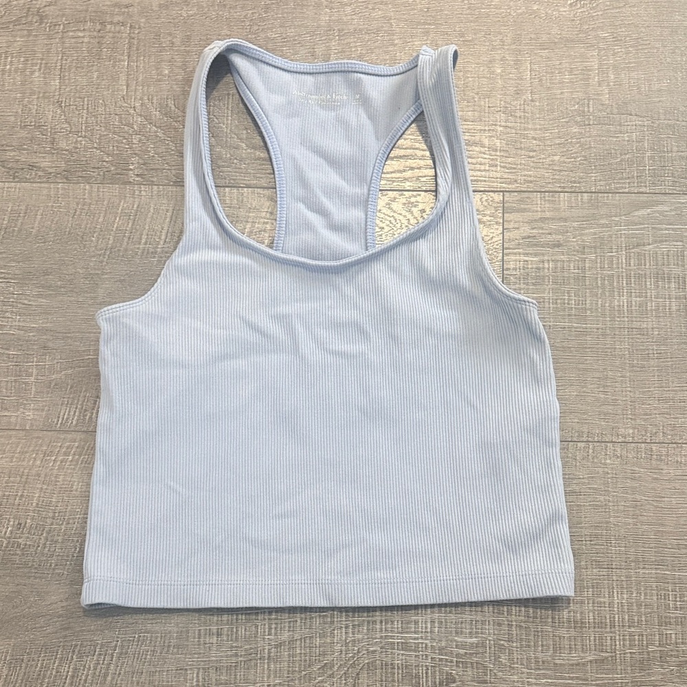 Abercrombie & Fitch Soft Blue Ribbed Top